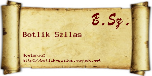 Botlik Szilas névjegykártya